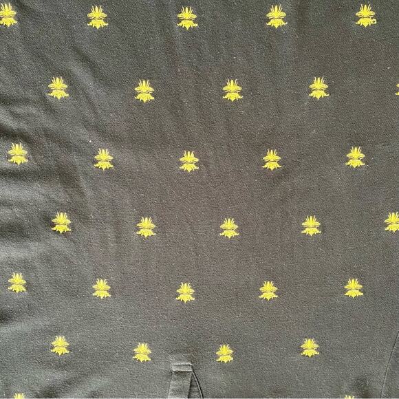 RS1NE Men's 3XL Black Bug Bumblebee Polo Shirt Embroidered Band Sleeves - Picture 6 of 10